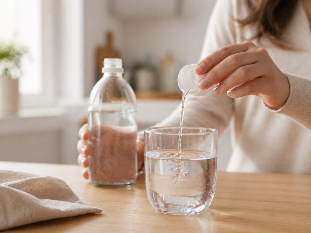 Dilution de l'eau de mer hypertonique pour un usage oral quotidien