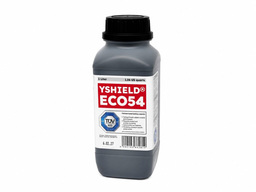 Bouteille de 1 litre de peinture Yshield ECO54 pour protection contre les ondes électromagnétiques.