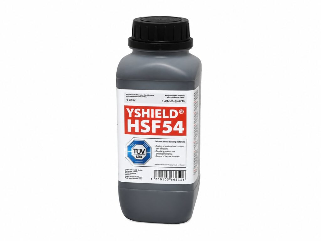 Bouteille de 1 litre de peinture Yshield HSF54 pour protection contre les ondes électromagnétiques.