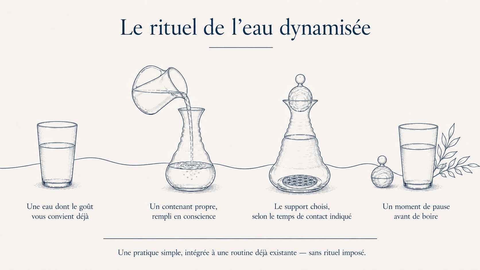 Le rituel de l'eau dynamisée