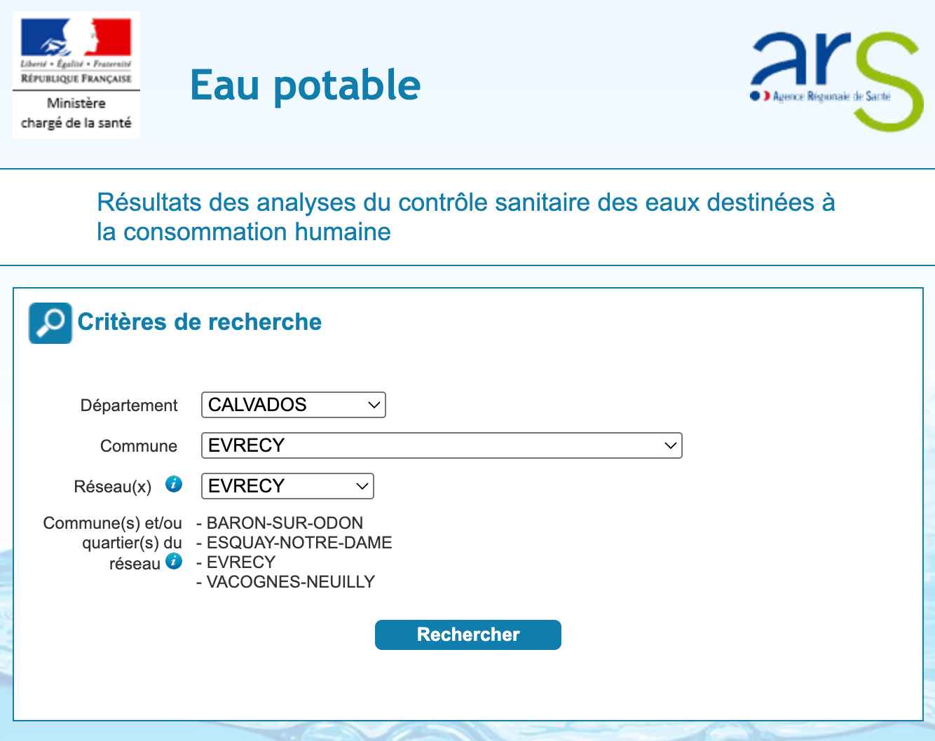 évaluer la qualité de votre eau du robinet