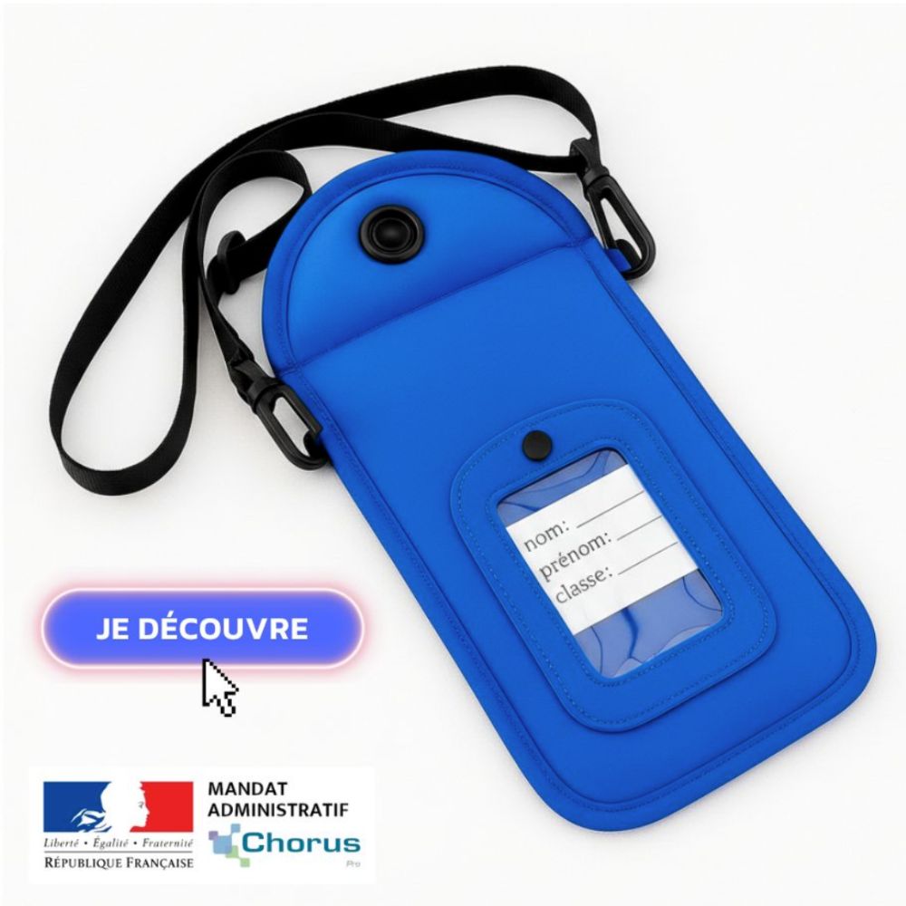 Pochette téléphone collège, la solution anti-ondes pour la pause numérique de geotellurique.fr