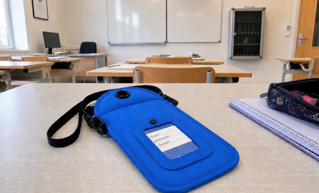 Pochette téléphone collège vs casier