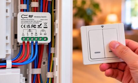 Module avec interrupteur sans fil, fonctionnement et installation