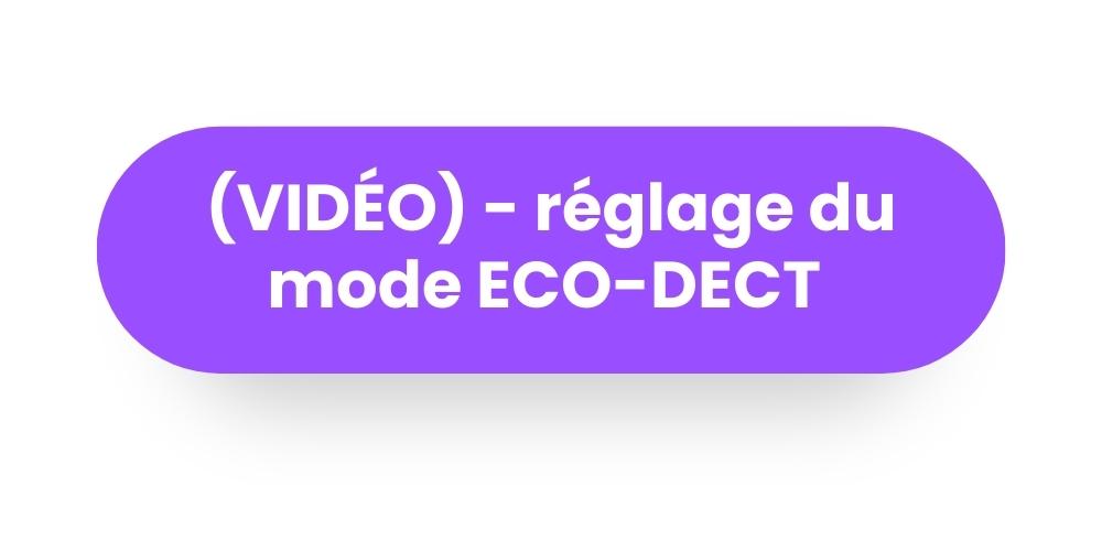 BOUTON - Vidéo Réglage  Eco-DECT sur les téléphones sans fil Gigaset