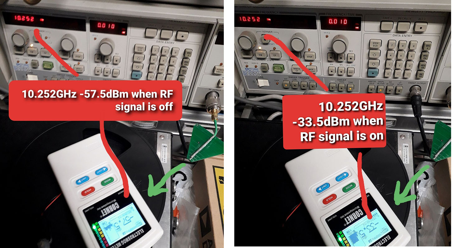 Mesure 10,5 GHz avec Cornet ED88TPlus5G