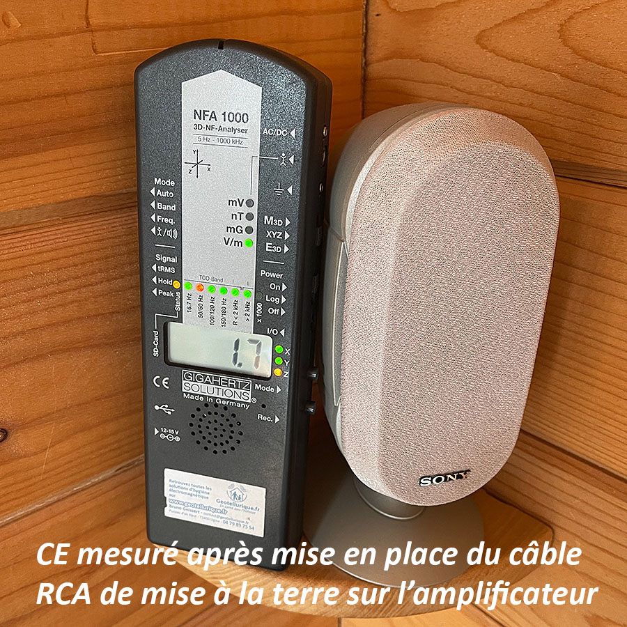 suppression du champ électrique sur câble de l'enceinte home Cinema