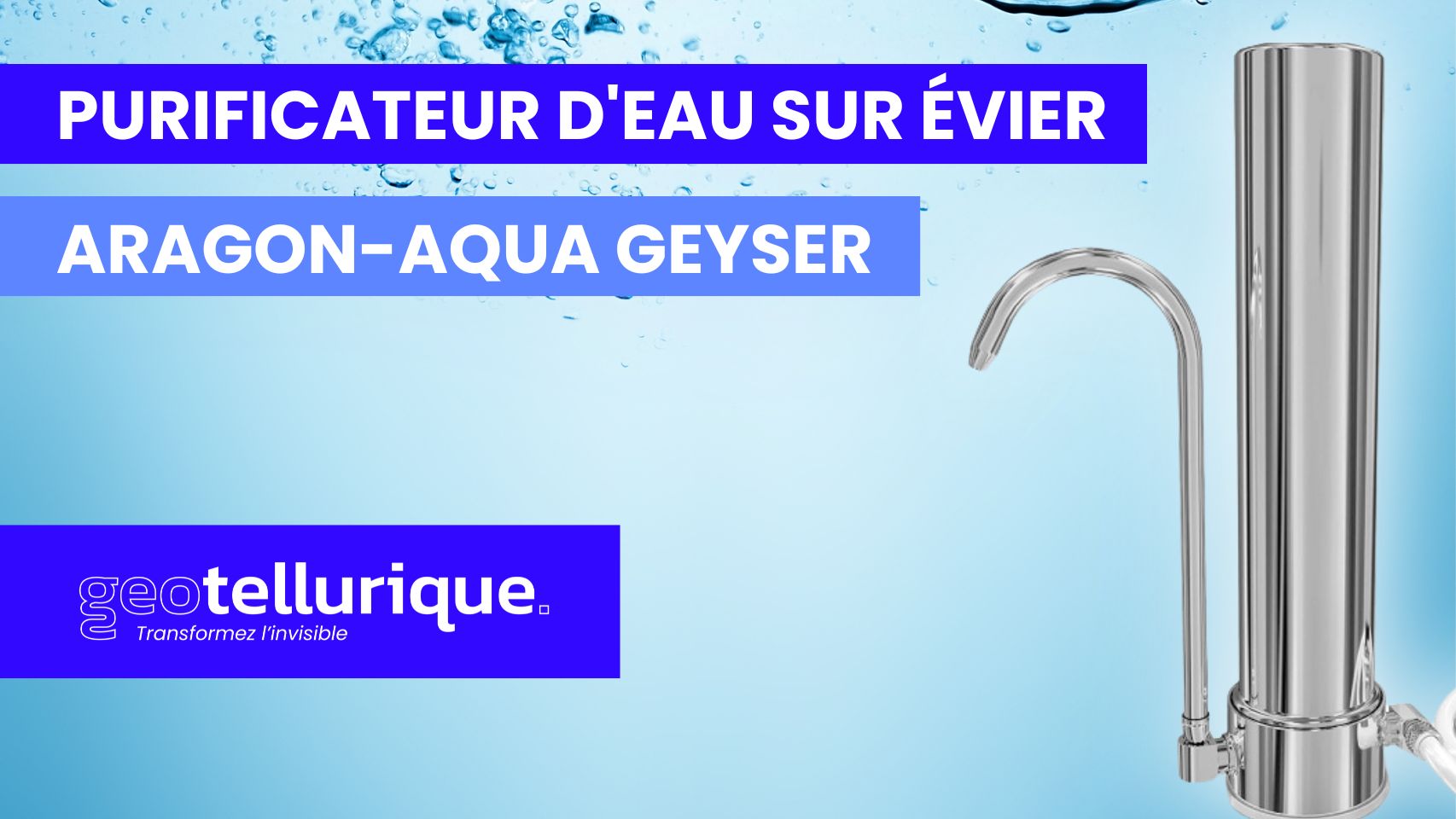 Vidéo : Montage du filtre sur évier ARAGON-AQUA Geyser en inox