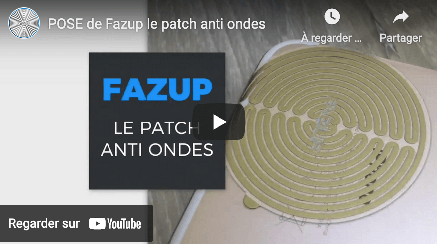 Vidéo pose patch FAZUP anti ondes 