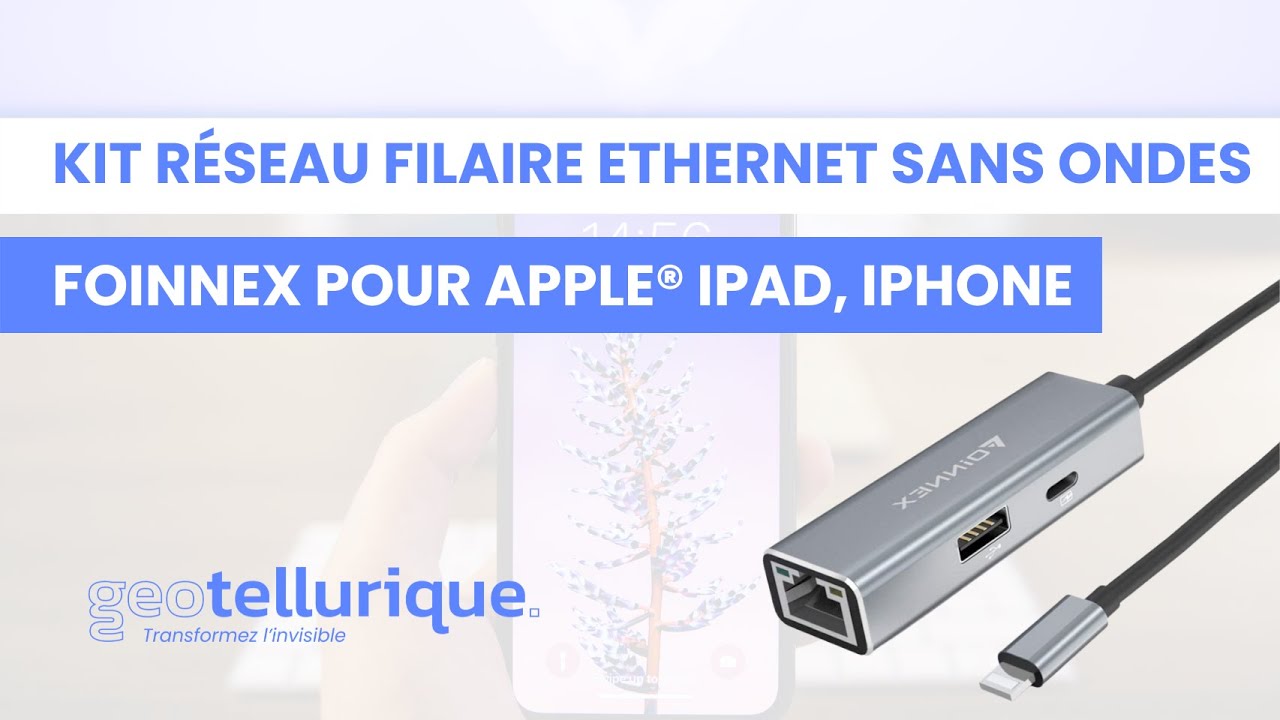 Kit réseau filaire ethernet sans ondes pour appareil Apple